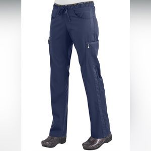 Cherokee Navy Straight-Leg Utility Scrub Pants